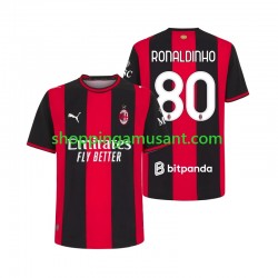 Maillot de Foot AC Milan Ronaldinho 80 Homme Domicile 2026-2027 Manche Courte