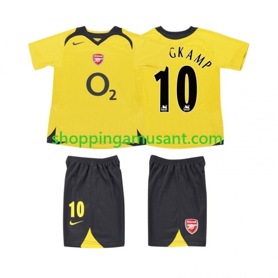 Maillot de Foot Arsenal BERGKAMP 10 2005 Rétro Enfant Extérieur 2006 Manche Courte