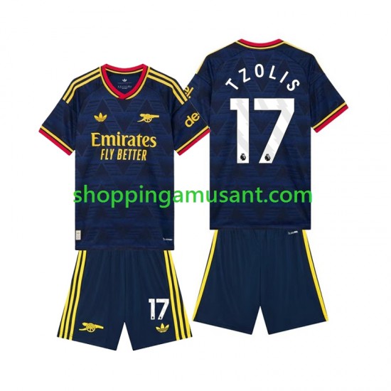 Maillot de Foot Arsenal Christos Tzolis 17 Enfant Extérieur 2026-2027 Manche Courte