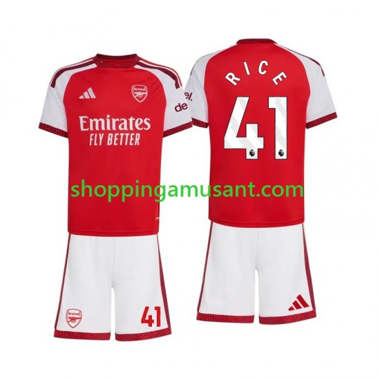 Maillot de Foot Arsenal Declan Rice 41 Enfant Domicile 2026-2027 Manche Courte