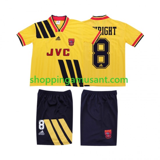 Maillot de Foot Arsenal WRIGHT 8 1993 Rétro Enfant Extérieur 1994 Manche Courte