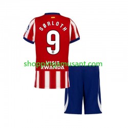 Maillot de Foot Atlético Madrid Alexander Sorloth 9 Enfant Domicile 2026-2027 Manche Courte