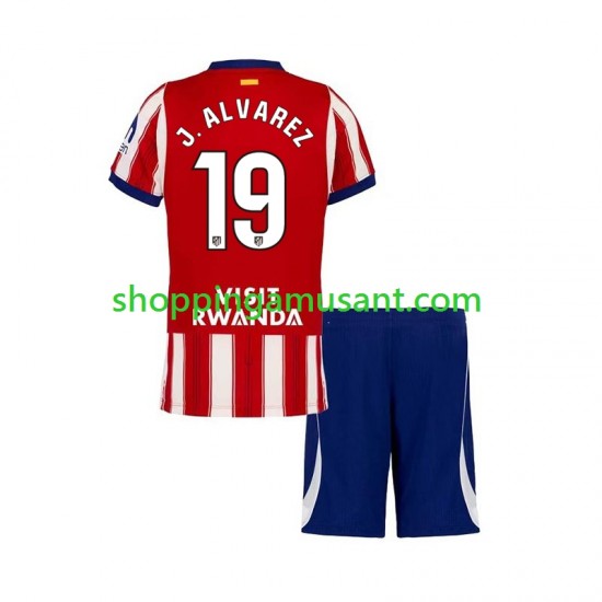 Maillot de Foot Atlético Madrid Julian Alvarez 19 Enfant Domicile 2026-2027 Manche Courte