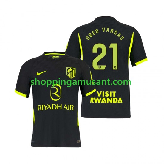 Maillot de Foot Atlético Madrid Obed Vargas 21 Homme Extérieur 2026-2027 Manche Courte