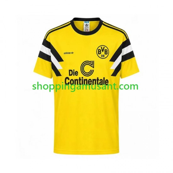 Maillot de Foot Borussia Dortmund 1989 Rétro Homme Domicile Manche Courte