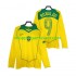 Maillot de Foot Brésil RONALDO 9 Rétro Homme Domicile 2004 Manche Longue