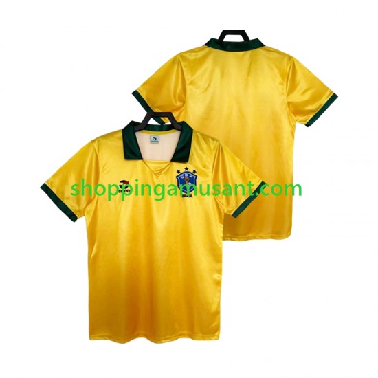 Maillot de Foot Brésil 1988 Rétro Homme Domicile Manche Courte