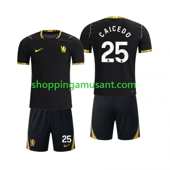 Maillot de Foot Chelsea Moises Caicedo 25 Enfant Extérieur 2026-2027 Manche Courte