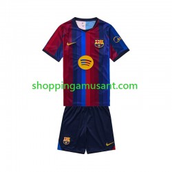 Maillot de Foot FC Barcelone Enfant Domicile 2026-2027 Manche Courte