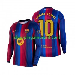 Maillot de Foot FC Barcelone Lamine Yamal 10 Homme Domicile 2026-2027 Manche Longue