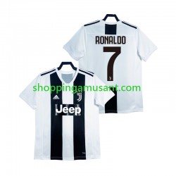 Maillot de Foot Juventus Cristiano Ronaldo 2018 2019 Rétro Homme Domicile Manche Courte