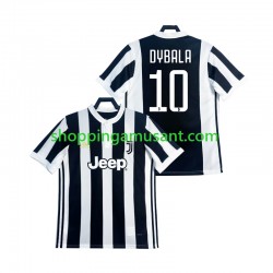 Maillot de Foot Juventus DYBALA 21 2017 2018 Rétro Homme Domicile Manche Courte