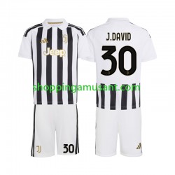 Maillot de Foot Juventus Jonathan David 30 Enfant Domicile 2026-2027 Manche Courte