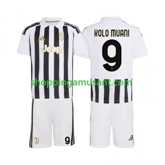 Maillot de Foot Juventus Randal Kolo Muani 9 Enfant Domicile 2026-2027 Manche Courte