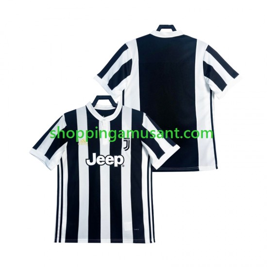 Maillot de Foot Juventus 2017 2018 Rétro Homme Domicile Manche Courte