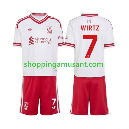 Maillot de Foot Liverpool Florian Wirtz 7 Enfant Extérieur 2026-2027 Manche Courte