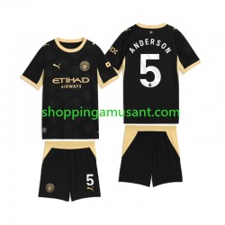 Maillot de Foot Manchester City Elliot Anderson 5 Enfant Extérieur 2026-2027 Manche Courte