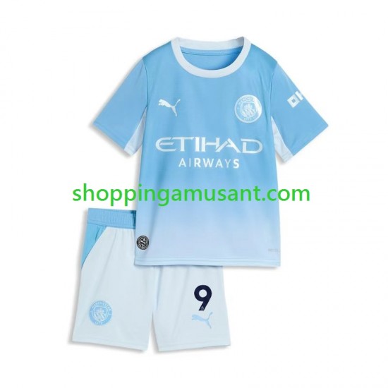 Maillot de Foot Manchester City Erling Haaland 9 Enfant Domicile 2026-2027 Manche Courte