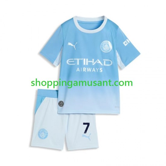 Maillot de Foot Manchester City Omar Marmoush 7 Enfant Domicile 2026-2027 Manche Courte