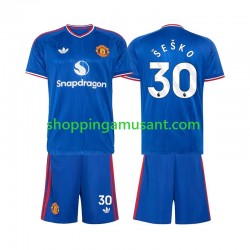 Maillot de Foot Manchester United Benjamin Sesko 30 Enfant Extérieur 2026-2027 Manche Courte