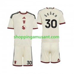 Maillot de Foot Manchester United Benjamin Sesko 30 Enfant Neutre 2026-2027 Manche Courte