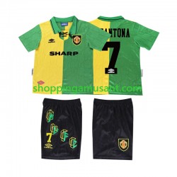 Maillot de Foot Manchester United CANTONA 7 1992 Rétro Enfant Neutre 1994 Manche Courte