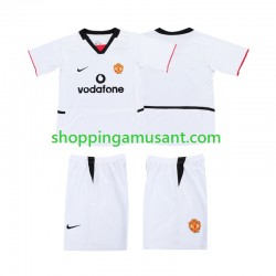 Maillot de Foot Manchester United 2003 Enfant Extérieur 2002 Manche Courte
