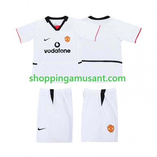 Maillot de Foot Manchester United 2003 Enfant Extérieur 2002 Manche Courte