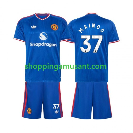 Maillot de Foot Manchester United Kobbie Mainoo 37 Enfant Extérieur 2026-2027 Manche Courte