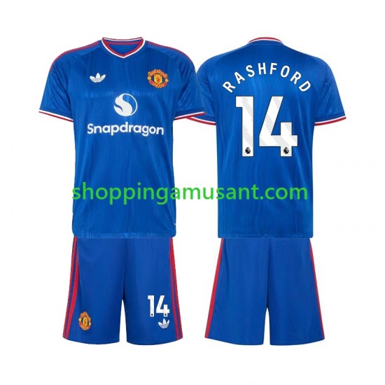 Maillot de Foot Manchester United Marcus Rashford 14 Enfant Extérieur 2026-2027 Manche Courte