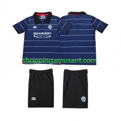 Maillot de Foot Manchester United 2000 Rétro Enfant Extérieur 1999 Manche Courte