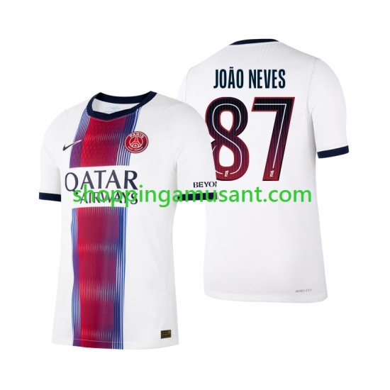 Maillot de Foot Paris Saint-Germain Joao Neves 87 Homme Extérieur 2026-2027 Manche Courte