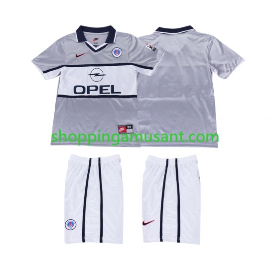 Maillot de Foot Paris Saint-Germain 2000 2001 Rétro Enfant Extérieur Manche Courte