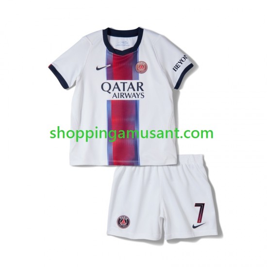 Maillot de Foot Paris Saint-Germain Mbappé Kylian 7 Enfant Extérieur 2026-2027 Manche Courte
