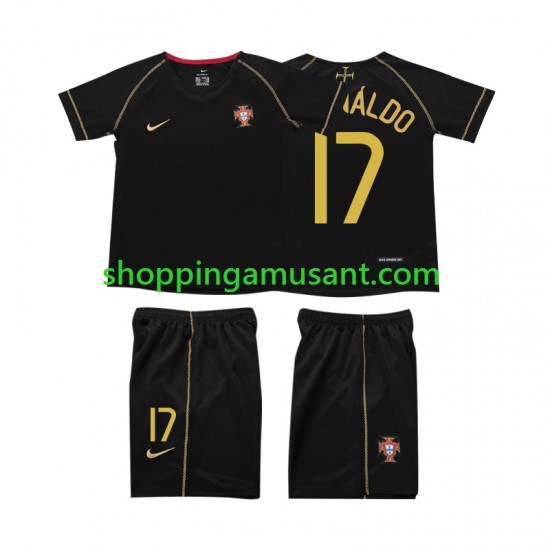 Maillot de Foot Portugal Cristiano Ronaldo 17 Rétro Enfant Extérieur 2006 Manche Courte