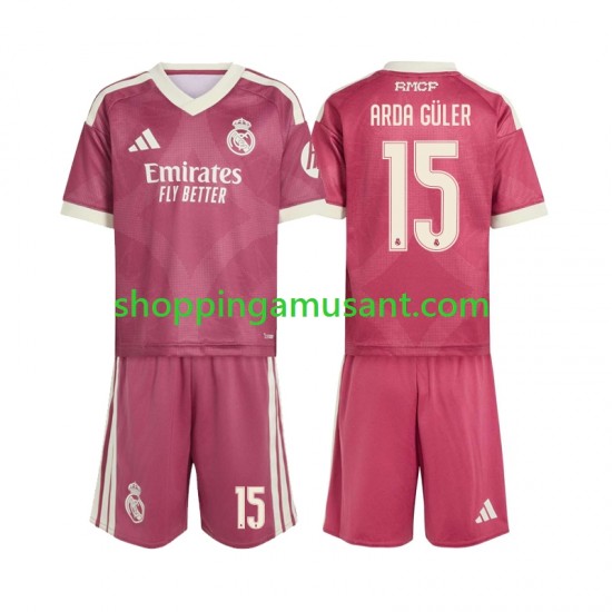 Maillot de Foot Real Madrid Arda Guler 15 Enfant Neutre 2026-2027 Manche Courte