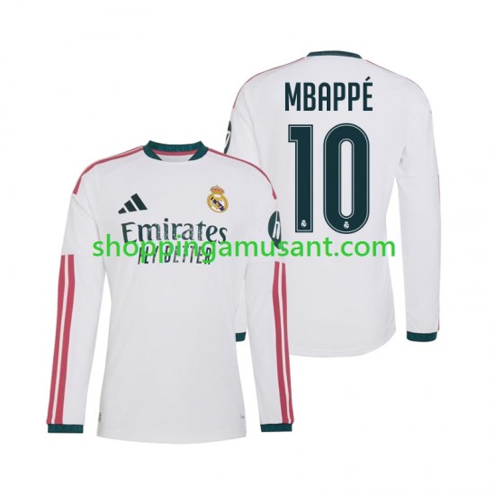 Maillot de Foot Real Madrid Mbappé Kylian 10 Homme Domicile 2026-2027 Manche Longue