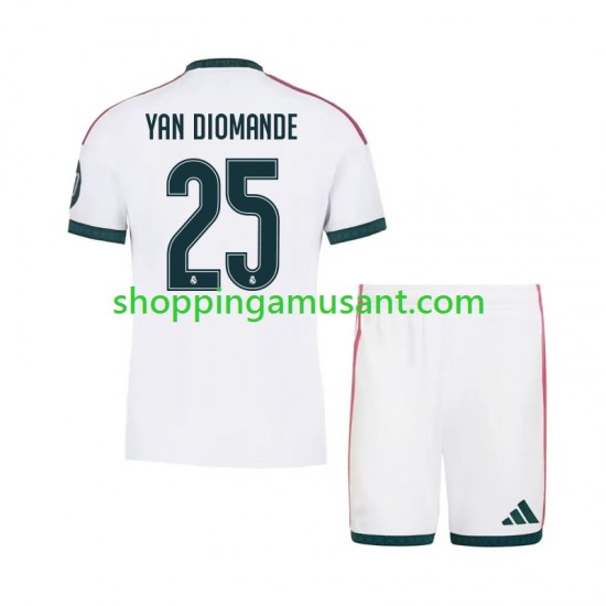 Maillot de Foot Real Madrid Yan Diomande 25 Enfant Domicile 2026-2027 Manche Courte