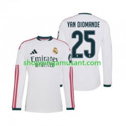 Maillot de Foot Real Madrid Yan Diomande 25 Homme Domicile 2026-2027 Manche Longue