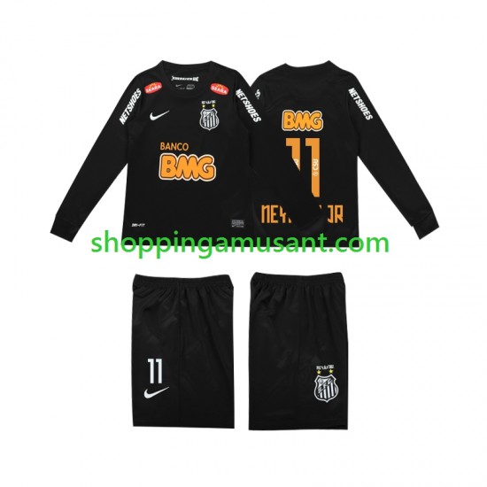 Maillot de Foot Santos NEYMAR JR 11 Classic 2012 2013 Rétro Enfant Extérieur Manche Longue