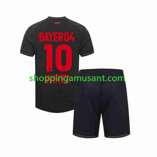 Maillot de Foot Bayer 04 Leverkusen Florian Wirtz 10 Enfant Domicile 2023-2024 Manche Courte