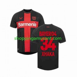 Maillot de Foot Bayer 04 Leverkusen Granit Xhaka 34 Homme Domicile 2023-2024 Manche Courte