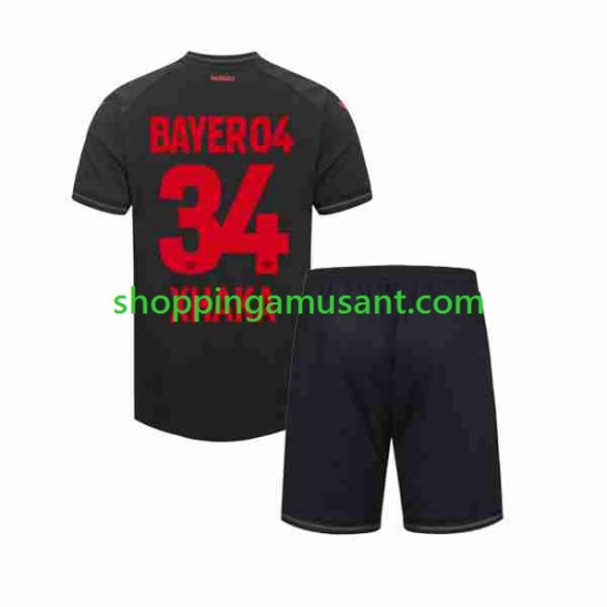 Maillot de Foot Bayer 04 Leverkusen Granit Xhaka 34 Enfant Domicile 2023-2024 Manche Courte