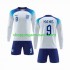 Maillot de Foot Angleterre Kane 9 Enfant Domicile Coupe du Monde 2022 Manche Longue