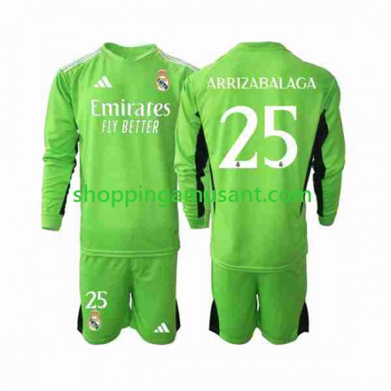 Maillot de Foot Real Madrid Kepa Arrizabalaga 25 Gardien Enfant Domicile 2023-2024 Manche Longue