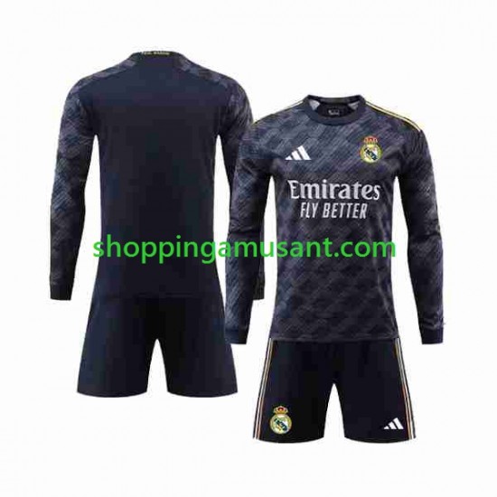 Maillot de Foot Real Madrid Enfant Extérieur 2023-2024 Manche Longue