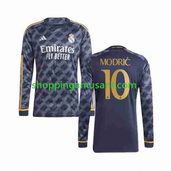 Maillot de Foot Real Madrid Modrić Luka 10 Homme Extérieur 2023-2024 Manche Longue