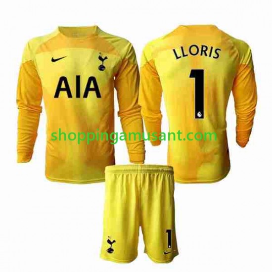 Maillot de Foot Tottenham Hotspur Hugo Lloris 1 Gardien Enfant Domicile 2022-2023 Manche Longue