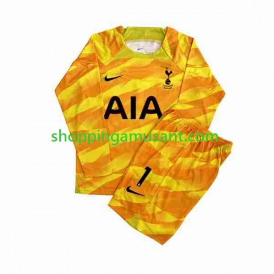 Maillot de Foot Tottenham Hotspur Hugo Orangecolor Gardien Enfant Extérieur 2023-2024 Manche Longue