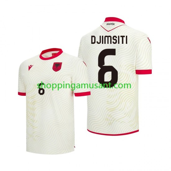 Maillot de Foot Albanie Berat Djimsiti 6 Homme Extérieur Coupe du Monde 2026 Manche Courte